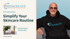 Howie Mandel TV personality in a blue ROSACEA-LTD hoodie talks about ROSACEALTD skincare disc products. A circular inset shows a woman applying ROSACEA-LTD to her face.